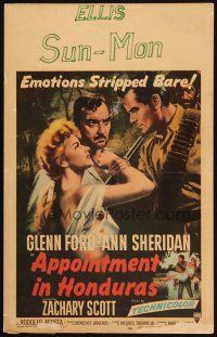 2y242 APPOINTMENT IN HONDURAS WC '53 Jacques Tourneur directed, sexy Ann Sheridan & Glenn Ford!