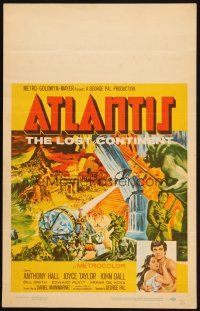 2y249 ATLANTIS THE LOST CONTINENT WC '61 George Pal underwater sci-fi, cool fantasy art!