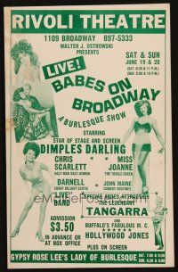 2y250 BABES ON BROADWAY stage show WC '60s Dimples Darling, half man half woman Chris Scarlett!