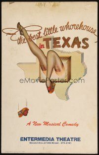 2y273 BEST LITTLE WHOREHOUSE IN TEXAS stage play WC '78 great sexy artwork!