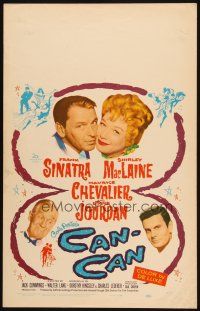 2y306 CAN-CAN WC '60 Frank Sinatra, Shirley MacLaine, Maurice Chevalier & Louis Jourdan!