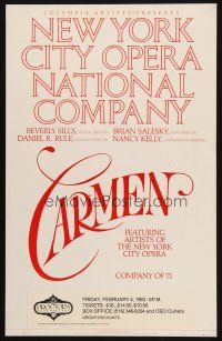 2y309 CARMEN stage play WC '80s featuring artists of the New York City Opera!