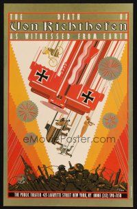 2y342 DEATH OF VON RICHTHOFEN AS WITNESSED FROM EARTH stage play WC '82 cool Doug Johnson art!