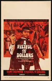 2y362 FISTFUL OF DOLLARS WC '67 Sergio Leone, Clint Eastwood is perhaps the most dangerous man!