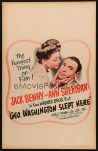 2y372 GEORGE WASHINGTON SLEPT HERE WC '42 sexy Ann Sheridan, Jack Benny, play by Hart & Kaufman!