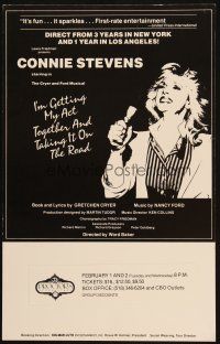 2y432 I'M GETTING MY ACT TOGETHER & TAKING IT ON THE ROAD stage play WC '83 Connie Stevens