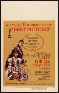 2y493 MAN FOR ALL SEASONS WC '67 Paul Scofield, Robert Shaw, Best Picture Academy Award!