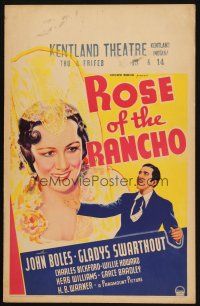 2y584 ROSE OF THE RANCHO WC '36 Boles, Gladys Swarthout is a new star in the western heavens!