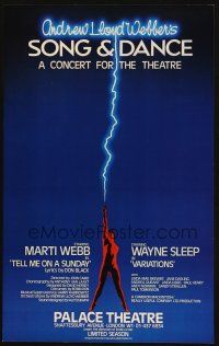 2y033 SONG & DANCE English stage poster '82 Andrew Lloyd Webber's concert for the theatre!