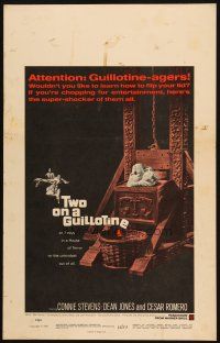 2y688 TWO ON A GUILLOTINE WC '65 7 days in a house of terror, or the unkindest cut of all!