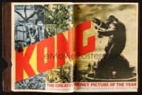 2y001 RKO RADIO PICTURES 1932-33 campaign book '32 incredible King Kong 2-page ad & much more!