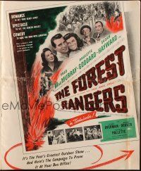 2y138 FOREST RANGERS pressbook '42 Fred MacMurray, Paulette Goddard, Susan Hayward