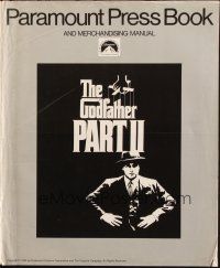 2y142 GODFATHER PART II pressbook '74 Al Pacino in Francis Ford Coppola crime classic!