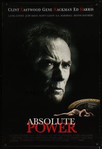 2z021 ABSOLUTE POWER 1sh '97 great image of star & director Clint Eastwood!