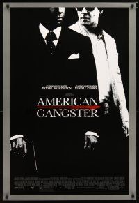 2z047 AMERICAN GANGSTER DS 1sh '07 Denzel Washington, Russell Crowe, Ridley Scott directed!