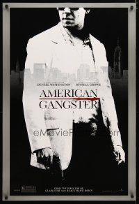 2z048 AMERICAN GANGSTER teaser DS 1sh '07 close-up of Russell Crowe, Ridley Scott directed!