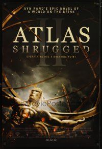2z065 ATLAS SHRUGGED II: THE STRIKE advance DS 1sh '12 Ayn Rand's classic novel!