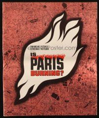 3a0916 IS PARIS BURNING pressbook '66 Rene Clement's Paris brule-t-il, World War II all-star cast!