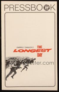 3a0939 LONGEST DAY pressbook R69 Zanuck's World War II D-Day movie with 42 international stars!
