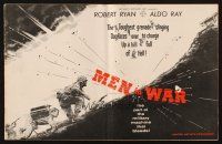 3a0956 MEN IN WAR pressbook '57 Robert Ryan, Aldo Ray, Robert Keith, Korean War!