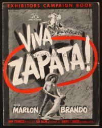 3a1177 VIVA ZAPATA pressbook '52 Marlon Brando, Jean Peters, Anthony Quinn, John Steinbeck