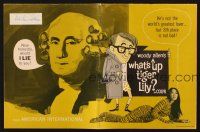 3a1185 WHAT'S UP TIGER LILY pressbook '66 wacky Woody Allen Japanese spy spoof with dubbed dialog!