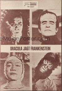 3a0603 ASSIGNMENT TERROR Austrian program '69 re-animated Dracula, Frankenstein, Mummy & Wolfman!