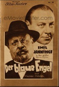3a0552 BLUE ANGEL Austrian program '30 Josef von Sternberg, Jannings, Marlene Dietrich, different!