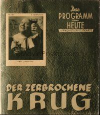 3a0167 BROKEN JUG German program '37 Gustav Ucicky & Emil Jannings's Der zerbrochene Krug!