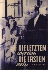 3a0667 LAST ONES SHALL BE FIRST Austrian program '57 Ulla Jacobsson, O.E. Hasse, Maximilian Schell
