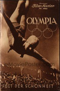 3a0573 OLYMPIA PART TWO: FESTIVAL OF BEAUTY Austrian program '38 Riefenstahl's Olympic documentary!