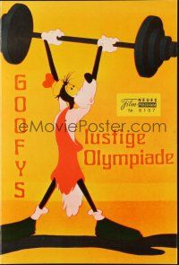 3a0708 SUPERSTAR GOOFY Austrian program '72 Disney, great different cartoon Olympics images!