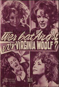 3a0725 WHO'S AFRAID OF VIRGINIA WOOLF Austrian program '66 Liz Taylor, Richard Burton, different!