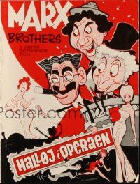 3a0058 NIGHT AT THE OPERA Danish program R60s photos & art of Marx Bros Groucho, Chico & Harpo!