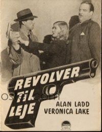 3a0092 THIS GUN FOR HIRE Danish program '42 different images of Alan Ladd & sexy Veronica Lake!