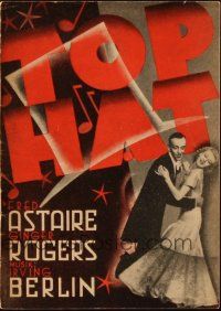 3a0098 TOP HAT Danish program '36 different images of Fred Astaire & Ginger Rogers dancing!