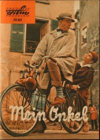 3a0755 MON ONCLE East German program '62 Jacques Tati as My Uncle, Mr. Hulot, different images!