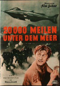 3a0231 20,000 LEAGUES UNDER THE SEA Film Buhne German program '56 Jules Verne classic, different!