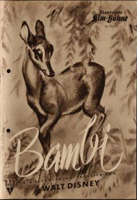3a0250 BAMBI German program '50 Walt Disney classic, many completely different cartoon images!