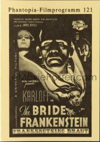 3a0268 BRIDE OF FRANKENSTEIN German program R80s Boris Karloff as the monster, different images!