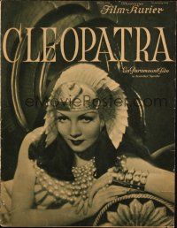 3a0117 CLEOPATRA German program '34 different images of sexy Claudette Colbert, Cecil B. DeMille