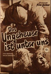 3a0286 CREATURE WALKS AMONG US German program '56 many different images of monster attacking!