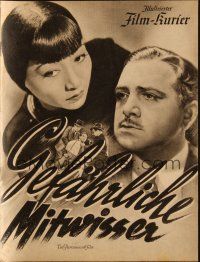 3a0120 DANGEROUS TO KNOW German program '38 different images of Gail Patrick & Anna May Wong!