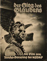 3a0122 DER SIEG DES GLAUBENS German program '33 Leni Riefenstahl's almost lost The Victory of Faith!