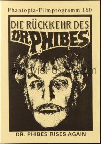 3a0310 DR. PHIBES RISES AGAIN German program R80s Vincent Price, cool different horror images!
