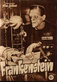 3a0327 FRANKENSTEIN German program R57 great different images of Boris Karloff as the monster!