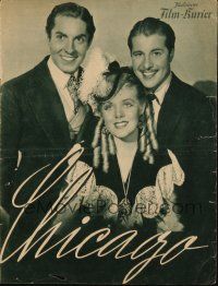 3a0129 IN OLD CHICAGO Film Kurier German program '38 Tyrone Power, Alice Faye, Ameche, different!