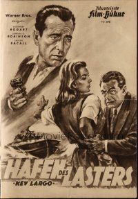 3a0378 KEY LARGO German program '50 Humphrey Bogart, Bacall, Robinson, John Huston, different art!
