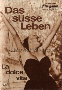 3a0383 LA DOLCE VITA Film Buhne German program '60 Fellini, Mastroianni, Anita Ekberg, different!
