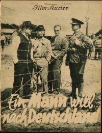 3a0136 MAN WANTS TO GET TO GERMANY German program '34 Paul Wegener World War II Nazi propaganda!